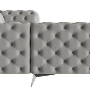 Ecksofa Laviva V Microfaser Enza: Grau - 323 x 262 cm - Ausrichtung rechts