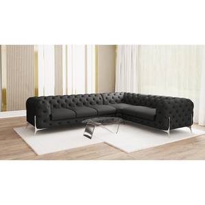 Ecksofa Laviva V Microfaser Enza: Anthrazit - 323 x 262 cm - Ausrichtung rechts