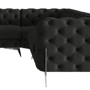 Ecksofa Laviva V Microfaser Enza: Anthrazit - 323 x 262 cm - Ausrichtung rechts