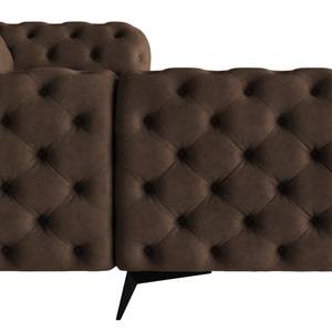 Ecksofa Laviva V Microfaser Priya: Dunkelbraun - 323 x 262 cm - Ausrichtung rechts