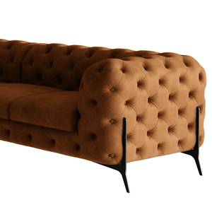 Ecksofa Laviva V Microfaser Priya: Cognac - 323 x 262 cm - Ausrichtung rechts