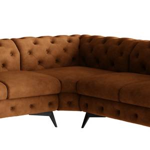 Ecksofa Laviva V Microfaser Priya: Cognac - 323 x 262 cm - Ausrichtung rechts