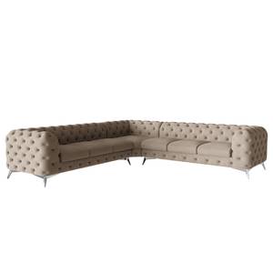 Ecksofa Laviva III Microfaser - Microfaser Enza: Cappuccino - 323 x 323 cm