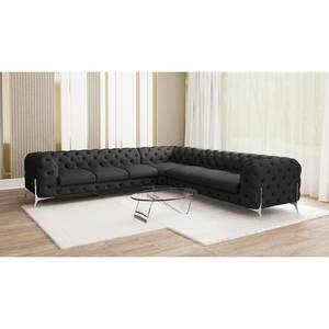 Ecksofa Laviva IV Microfaser - Microfaser Enza: Anthrazit - 323 x 323 cm - Gleichschenklig