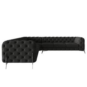 Ecksofa Laviva IV Microfaser - Microfaser Enza: Anthrazit - 323 x 323 cm - Gleichschenklig