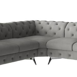 Ecksofa Laviva IV Microfaser - Microfaser Enza: Grau - 323 x 323 cm - Gleichschenklig