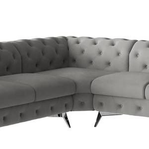 Ecksofa Laviva III Microfaser - Microfaser Enza: Grau - 323 x 323 cm