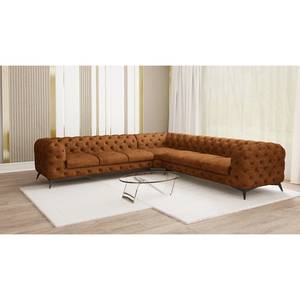 Canapé d’angle Laviva III Microfibre - Microfibre Priya: Cognac - 323 x 323 cm