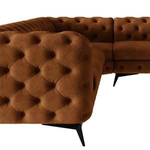 Canapé d’angle Laviva III Microfibre - Microfibre Priya: Cognac - 323 x 323 cm