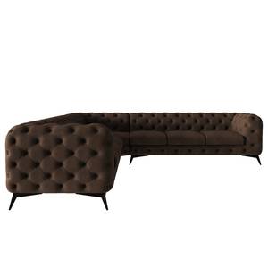 Ecksofa Laviva III Microfaser - Microfaser Priya: Dunkelbraun - 323 x 323 cm