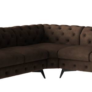 Ecksofa Laviva III Microfaser - Microfaser Priya: Dunkelbraun - 323 x 323 cm