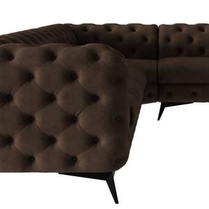 Ecksofa Laviva III Microfaser - Microfaser Priya: Dunkelbraun - 323 x 323 cm