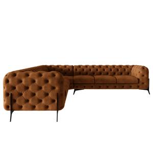 Canapé d’angle Laviva IV Microfibre - Microfibre Priya: Cognac - 323 x 323 cm - Isocèles