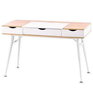 Bureau Aryn Imitation chêne / Blanc