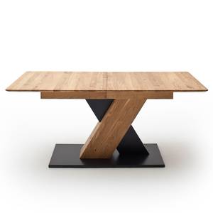 Eettafel Covina (met uitschuiffunctie) - Wild eikenhout - Breedte: 140 cm - Zwart