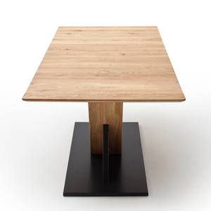 Eettafel Covina (met uitschuiffunctie) - Wild eikenhout - Breedte: 140 cm - Zwart