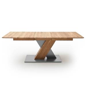 Eettafel Covina (met uitschuiffunctie) - Wild eikenhout - Breedte: 180 cm - Grijs