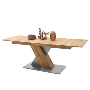 Eettafel Covina (met uitschuiffunctie) - Wild eikenhout - Breedte: 180 cm - Grijs