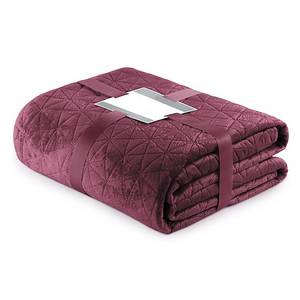 Dekentje Aila I polyester/fluweel - Roze/bordeauxrood - 260 x 280 cm