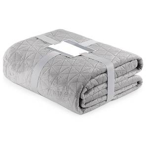 Tagesdecke Aila II Polyester / Velvet - Silber - 240 x 260 cm