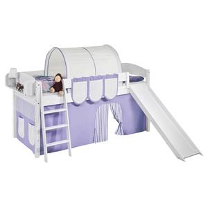 Lit mezzanine Ida Stripes Lilas - Avec échelle - Avec toboggan