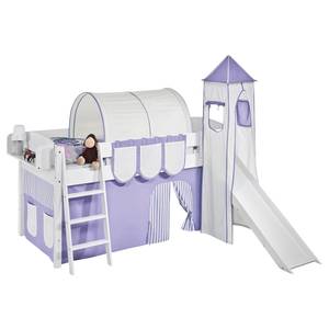 Lit mezzanine Ida Stripes Lilas - Avec toboggan et tour - Avec échelle