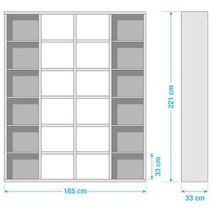 Aktenschrank-Kombination Emporio VIII Hochglanz Weiß