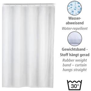 Rideau de douche Uni III Polyester - Blanc