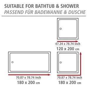 Rideau de douche Uni III Polyester - Blanc