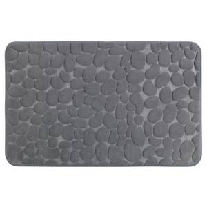 Badmat Memory Foam Pebbles polyester/polyurethaan - Grijs