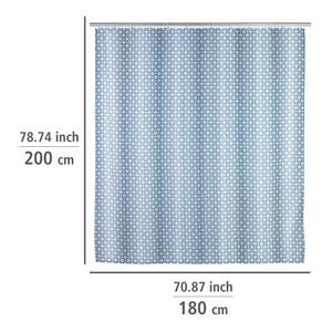 Duschvorhang Cristal Polyester - Blau / Weiß