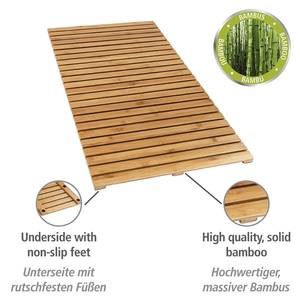 In- & outdoor badmat Flesk gelakt bamboehout - natuur - 50 x 100 cm