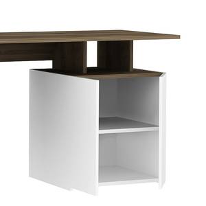 Bureau avec rangements Milli Imitation noyer / Blanc