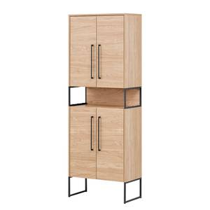 Hochschrank Limone Eiche Hell Dekor - Breite: 65 cm