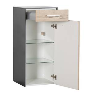 Highboard 3400 II Eiche Dekor / Anthrazit - Türanschlag rechts