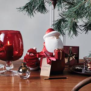 Oggetto decorativo Babbo Natale Ceramica - Bianco / Rosso