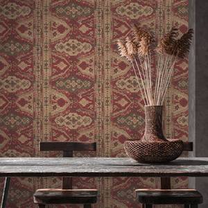 Vliestapete Said Orientalischer Teppich Vlies - Rot / Beige