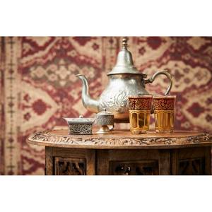 Vliestapete Said Orientalischer Teppich Vlies - Rot / Beige