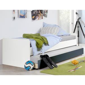 Lit simple Rocco II Blanc - Bois manufacturé - 204 x 58 x 95 cm