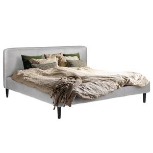 Gestoffeerd bed Steve Platweefsel Meave: Beige - 160 x 200cm