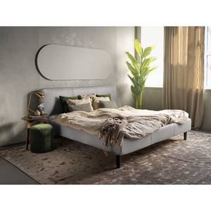 Gestoffeerd bed Steve Platweefsel Meave: Beige - 160 x 200cm