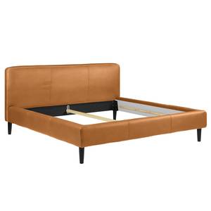 Gestoffeerd bed Steve Leer Lecia: Bruin - 180 x 200cm