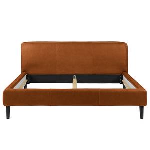 Gestoffeerd bed Steve Leer Jeen: Cognac - 180 x 200cm