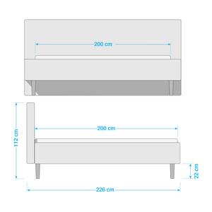 Gestoffeerd bed Steve Leer Lecia: Bruin - 200 x 200cm