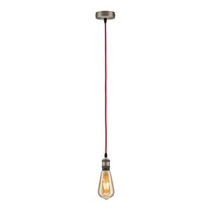 Hanglamp Eldar I aluminium/textielmix - 1 lichtbron