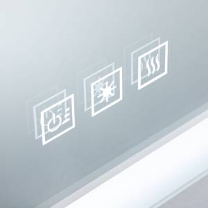 LED Spiegel Mirra II acrylglas/aluminium - 1 lichtbron