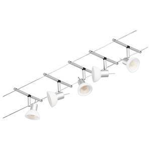 Plafondlamp Sheelia polycarbonaat/aluminium - 5 lichtbronnen