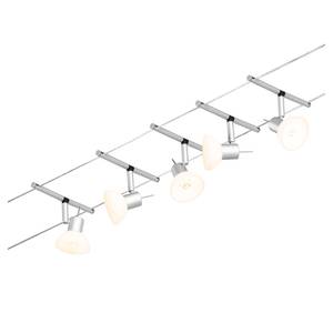 Plafondlamp Sheelia polycarbonaat/aluminium - 5 lichtbronnen