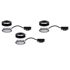 LED-plafondlamp Pukk (set van 3) polycarbonaat - 3 lichtbronnen - Zwart