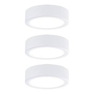 LED-plafondlamp Pukk (set van 3) polycarbonaat - 3 lichtbronnen - Wit